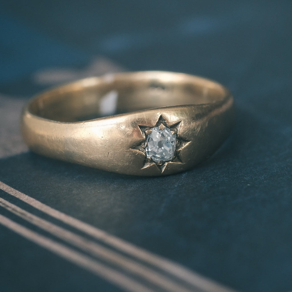 Victorian Star Diamond Gypsy Ring - Lost Owl Jewelry