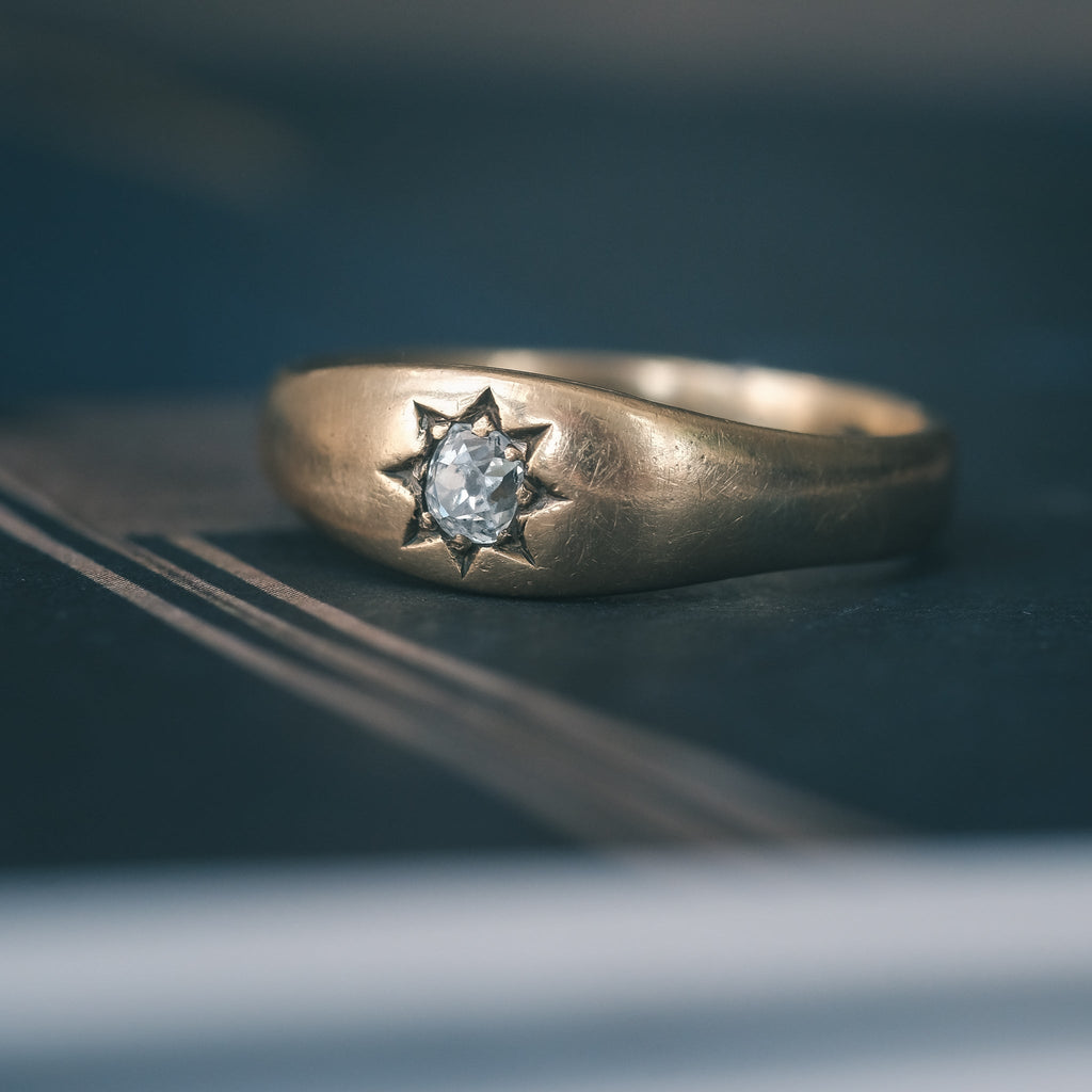 Victorian Star Diamond Gypsy Ring - Lost Owl Jewelry