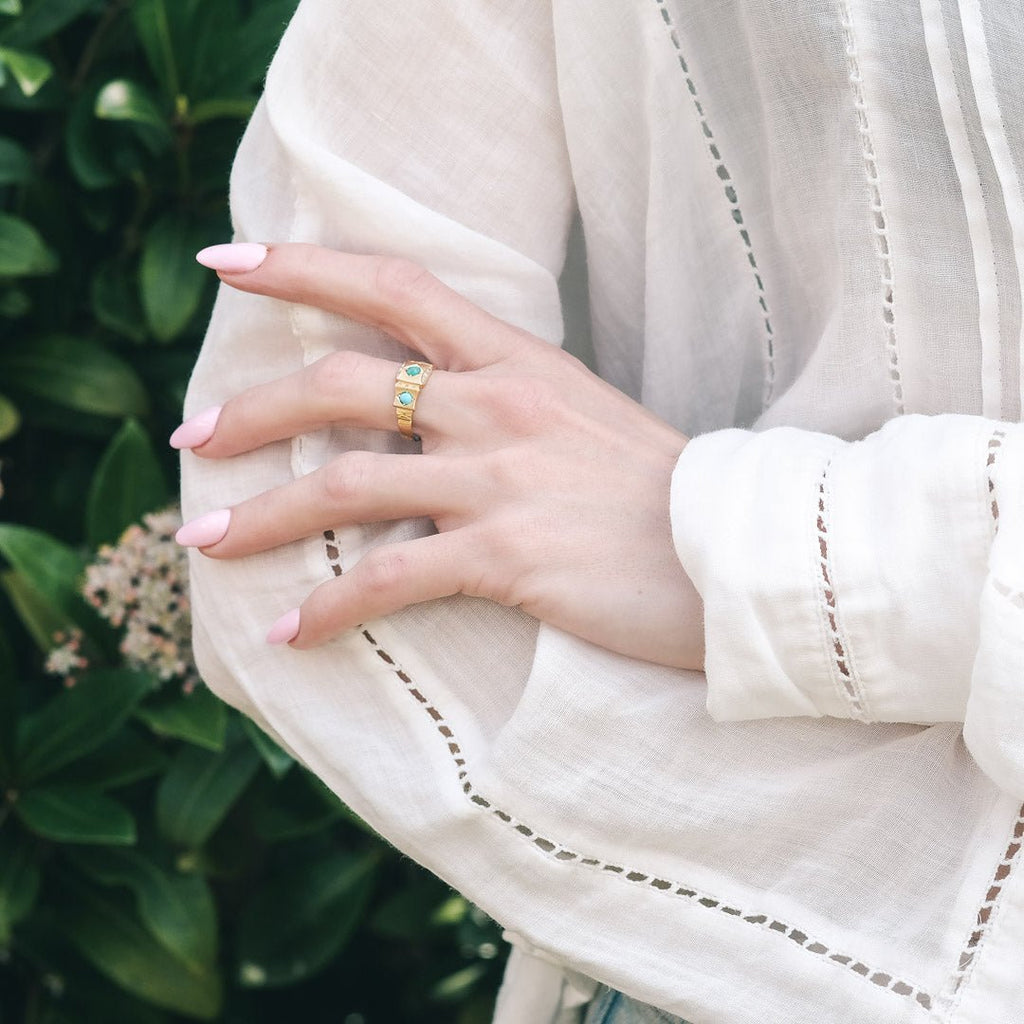 Victorian Trompe - l'œil Trilogy Band - Lost Owl Jewelry