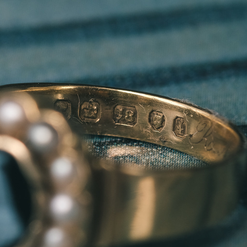 Victorian Urn Mourning Ring - Lost Owl Jewelry