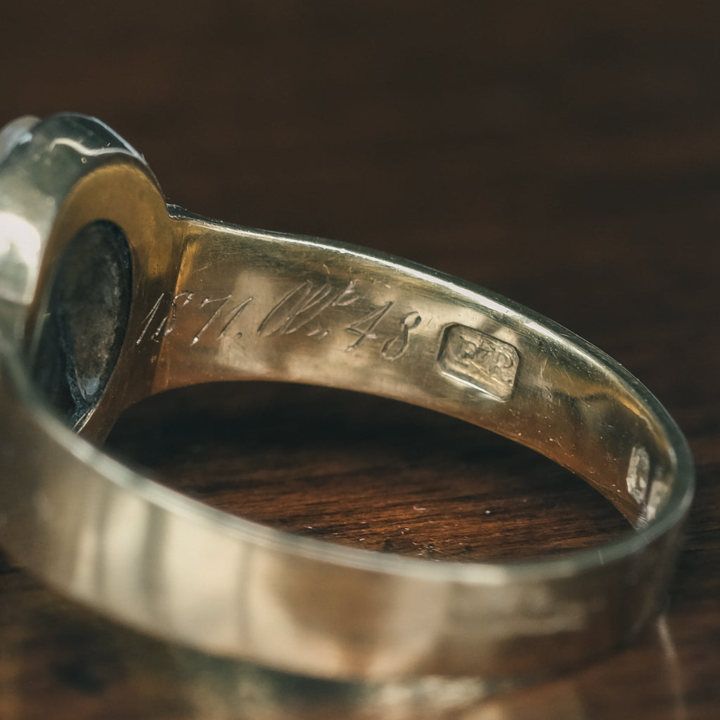 Victorian Urn Mourning Ring - Lost Owl Jewelry