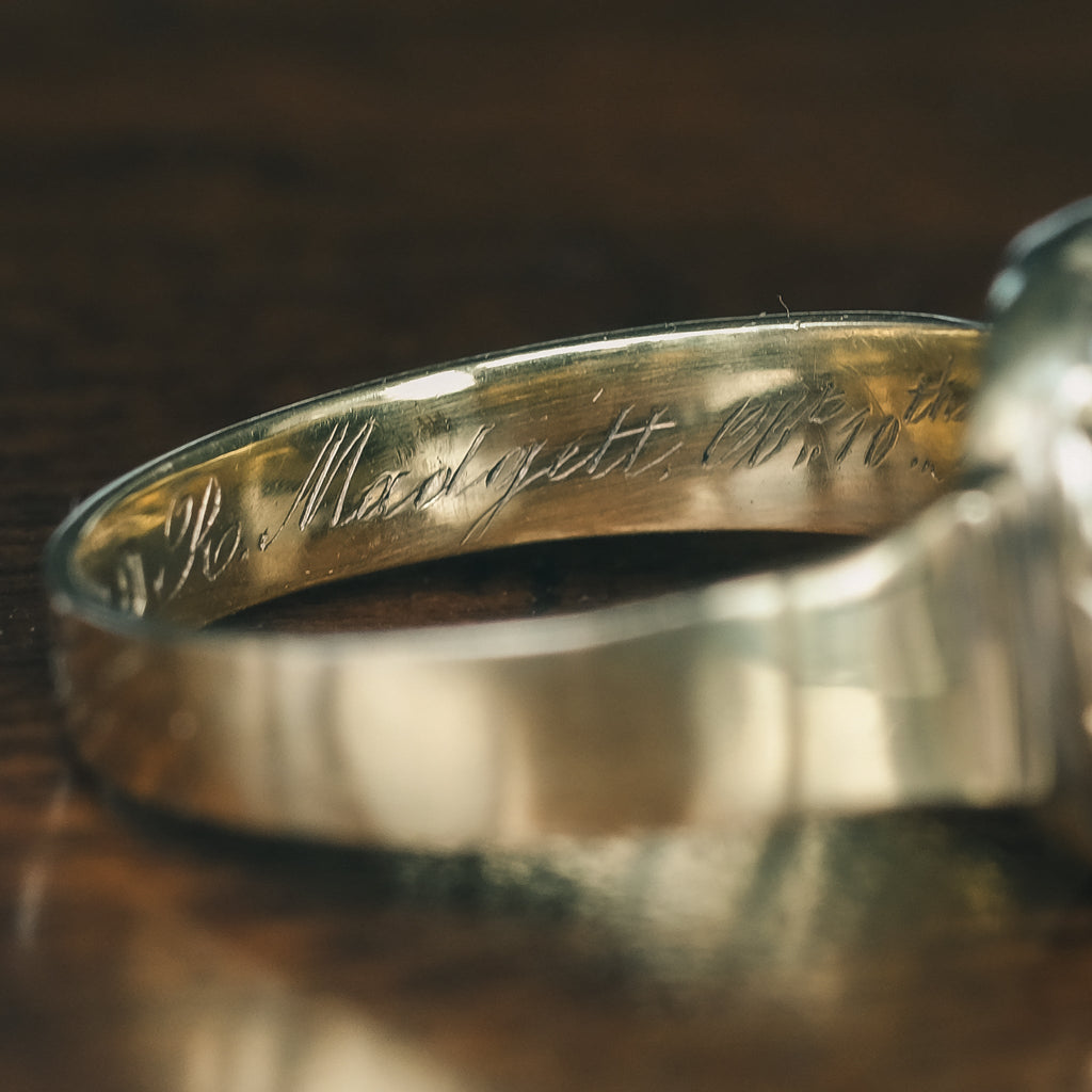 Victorian Urn Mourning Ring - Lost Owl Jewelry