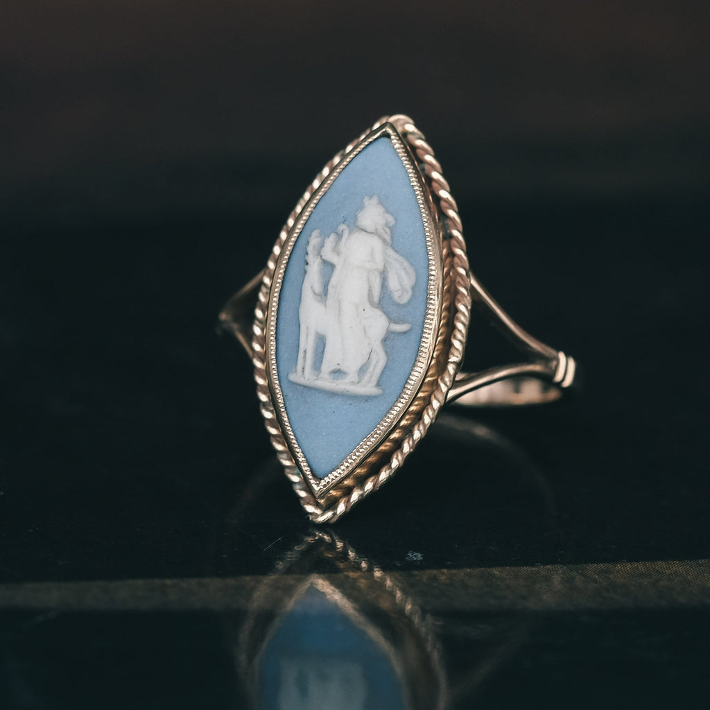 Victorian Wedgwood "Artemis" Ring - Lost Owl Jewelry