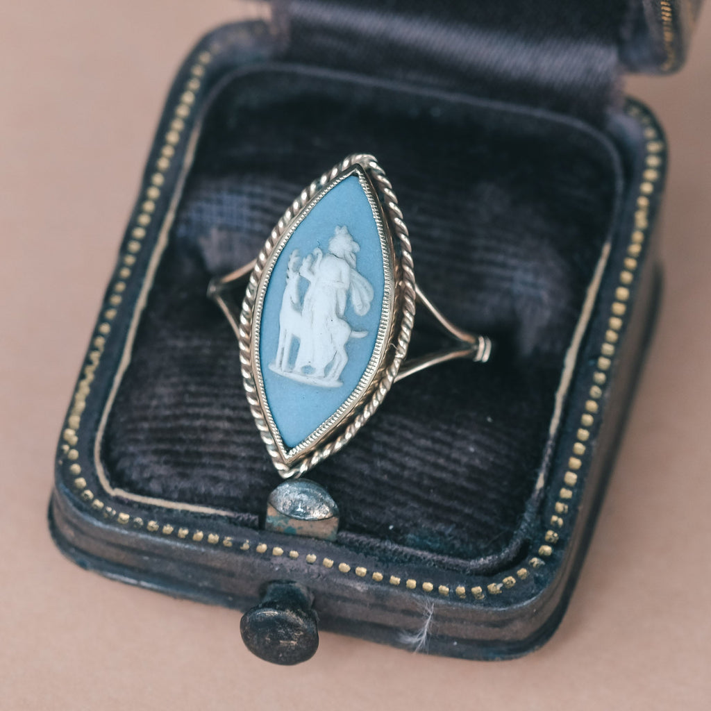 Victorian Wedgwood "Artemis" Ring - Lost Owl Jewelry