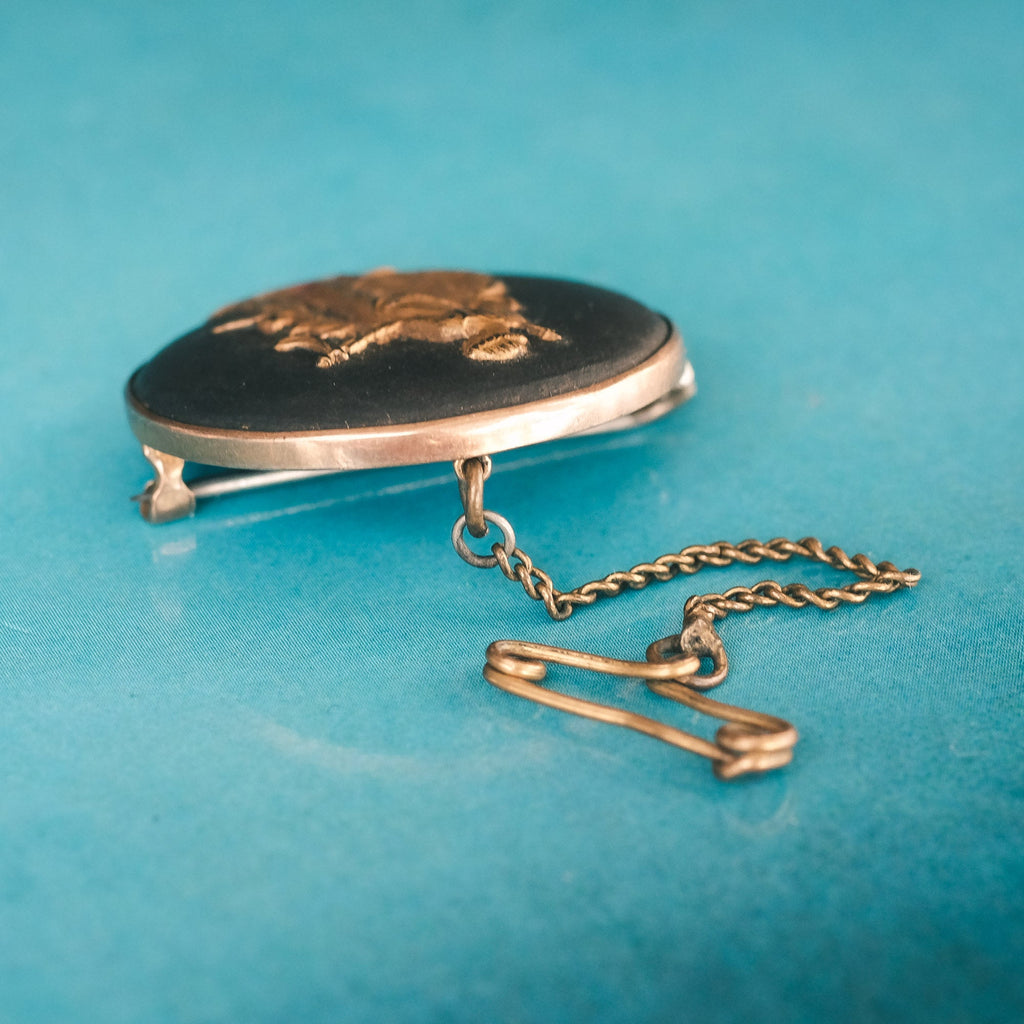 Victorian Wedgwood "Love & War" Brooch - Lost Owl Jewelry