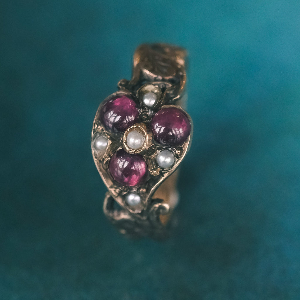 Victorian Witch's Heart Ring - Lost Owl Jewelry