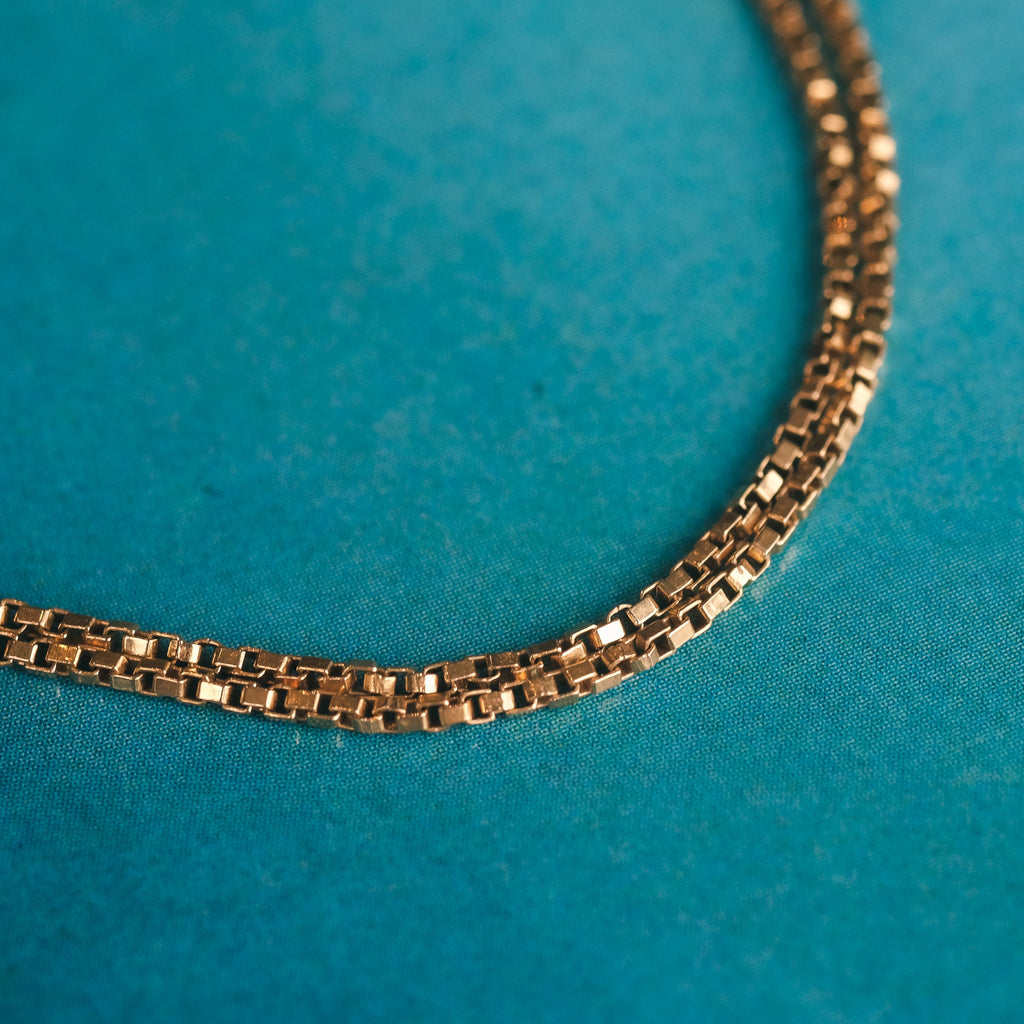 Vintage 18ct Box Link Chain – Lost Owl Jewelry