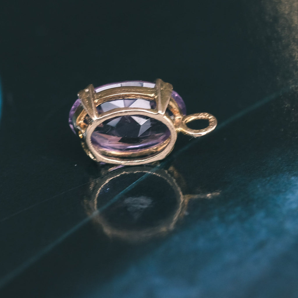 Vintage Amethyst Pendant - Lost Owl Jewelry