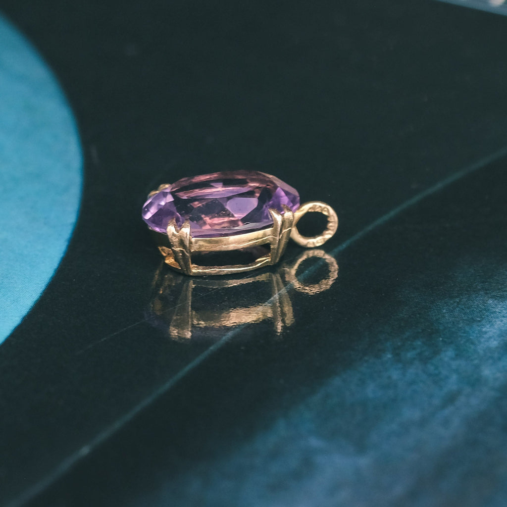 Vintage Amethyst Pendant - Lost Owl Jewelry