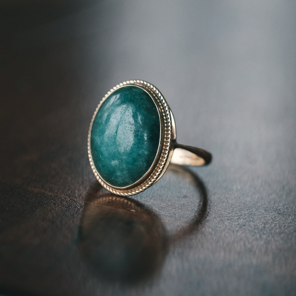 Vintage Aventurine Ring - Lost Owl Jewelry