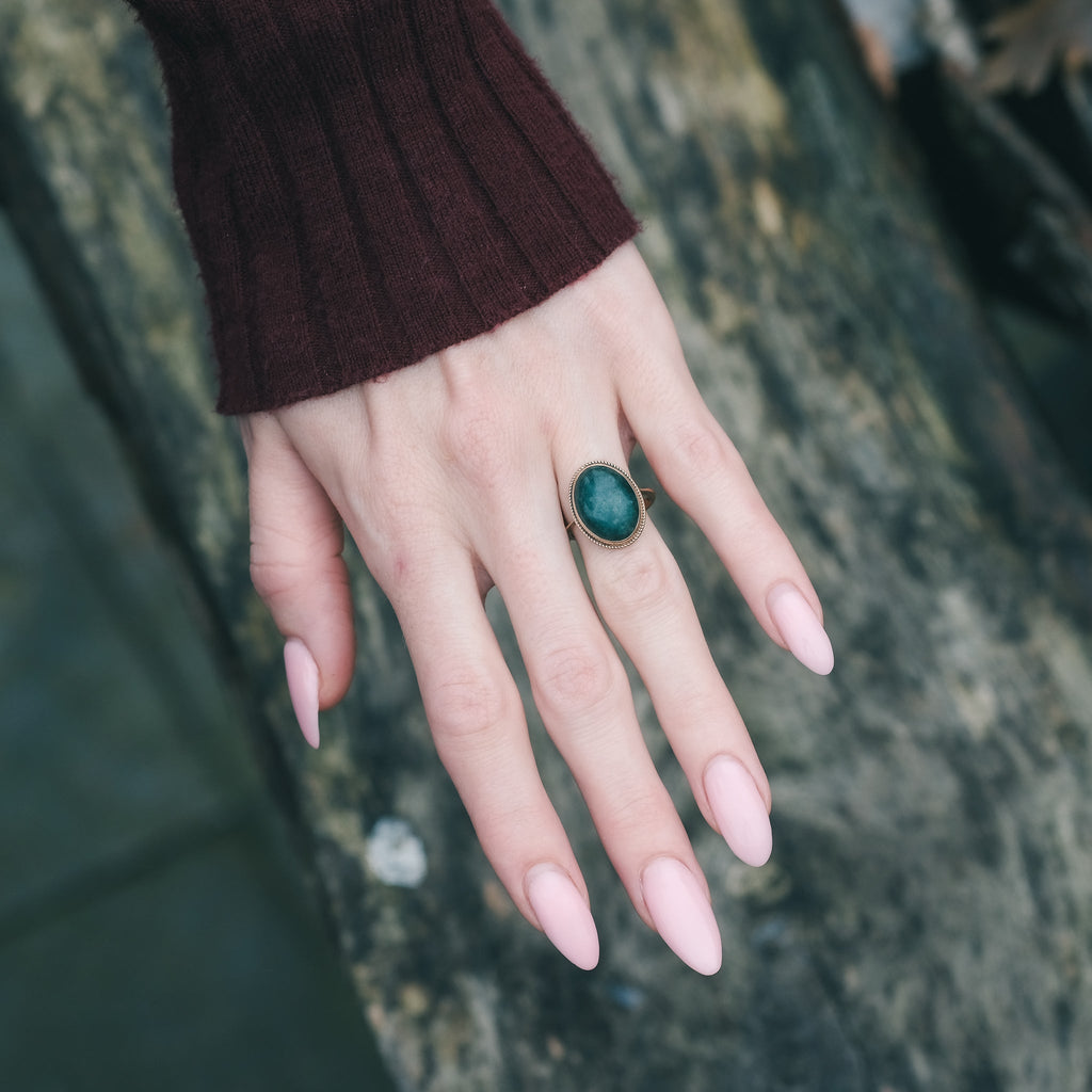 Vintage Aventurine Ring - Lost Owl Jewelry