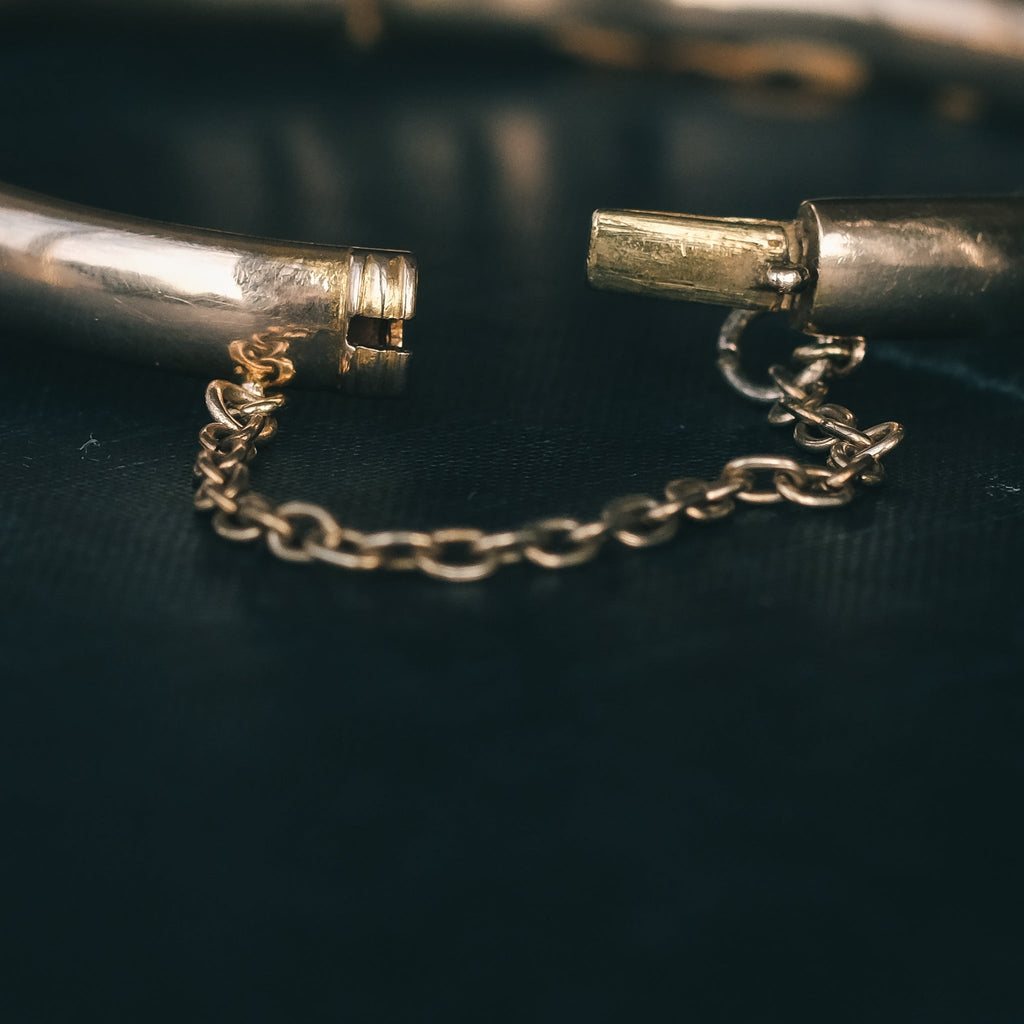 Vintage Black Opal Bangle - Lost Owl Jewelry