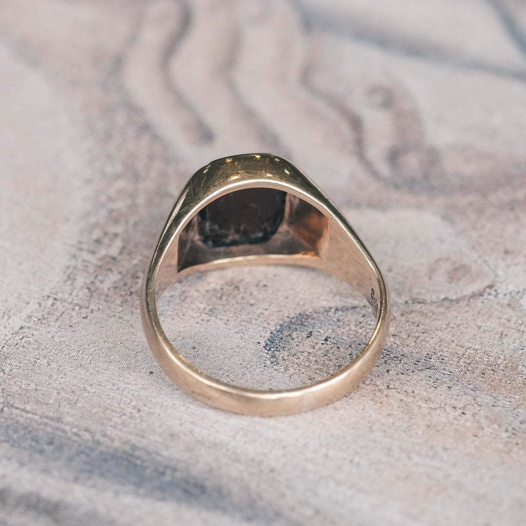 Vintage Carnelian Cushion Signet Ring - Lost Owl Jewelry