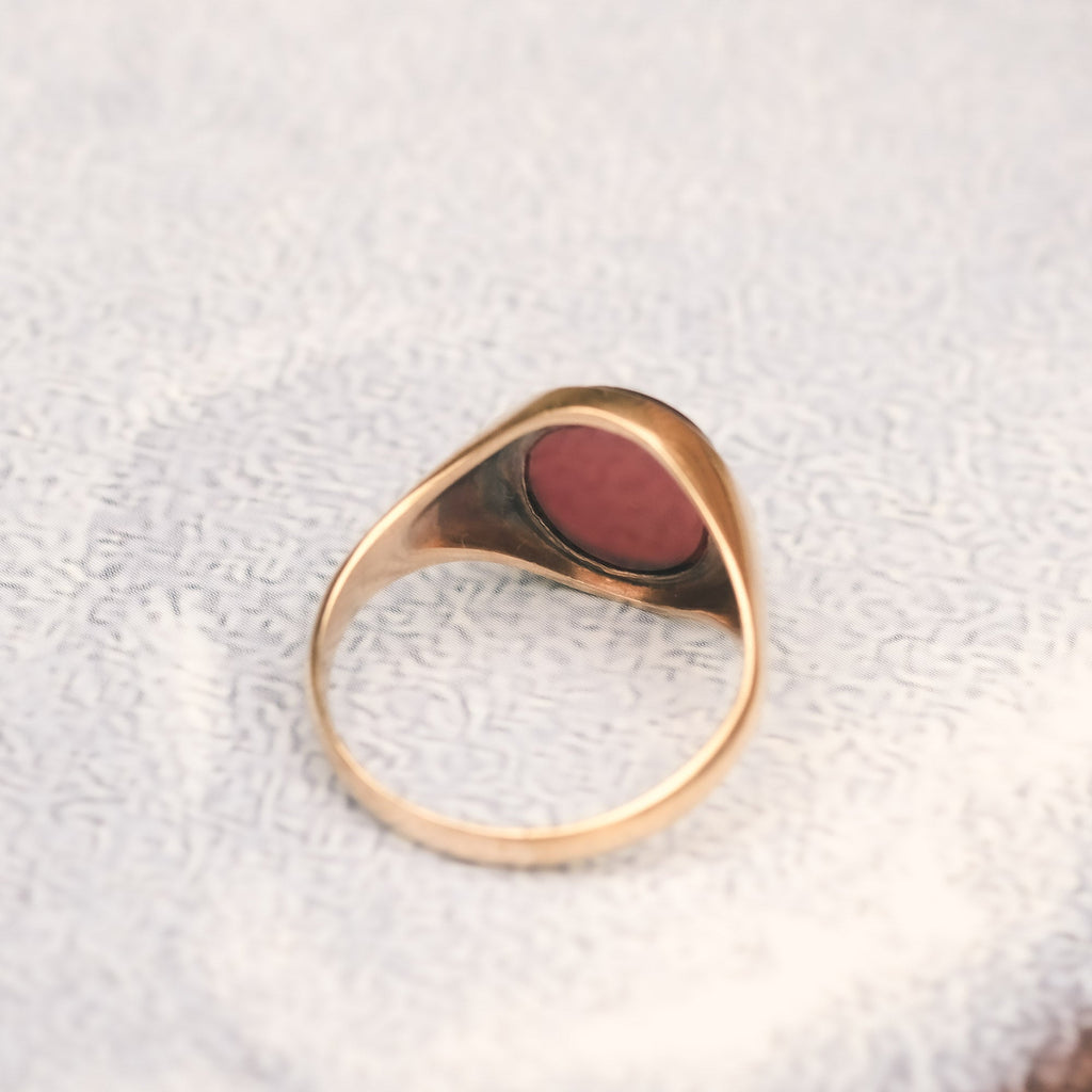 Vintage Carnelian Oval Signet Ring - Lost Owl Jewelry