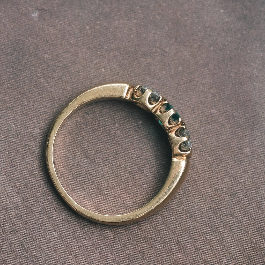 Vintage Emerald Trilogy Ring - Lost Owl Jewelry