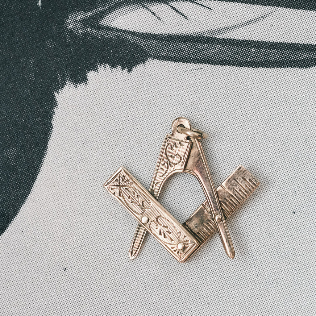 Vintage Folding Masonic Pendant - Lost Owl Jewelry
