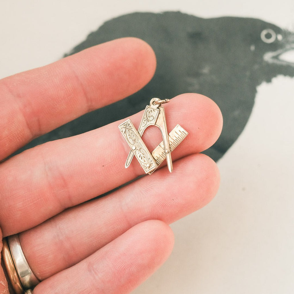 Vintage Folding Masonic Pendant - Lost Owl Jewelry