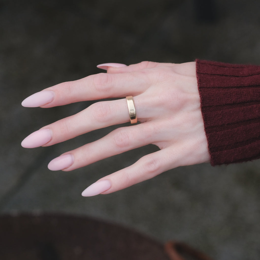 Vintage Gold Flat Band - Lost Owl Jewelry