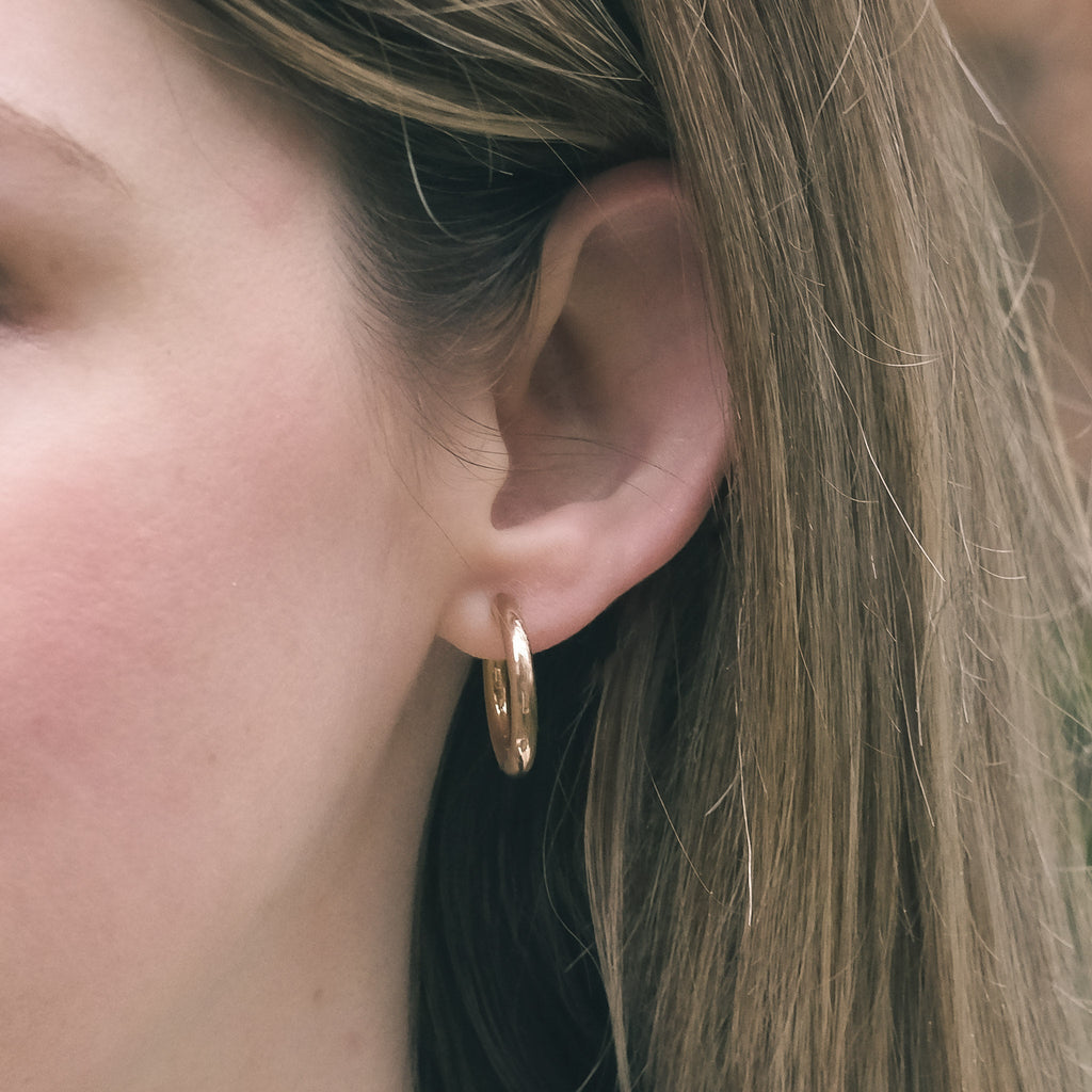 Vintage Gold Hoop Earrings - Lost Owl Jewelry