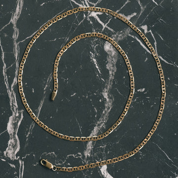 Vintage Gold Mariner Link Chain - Lost Owl Jewelry