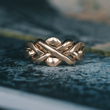 Vintage Gold Puzzle Ring - Lost Owl Jewelry