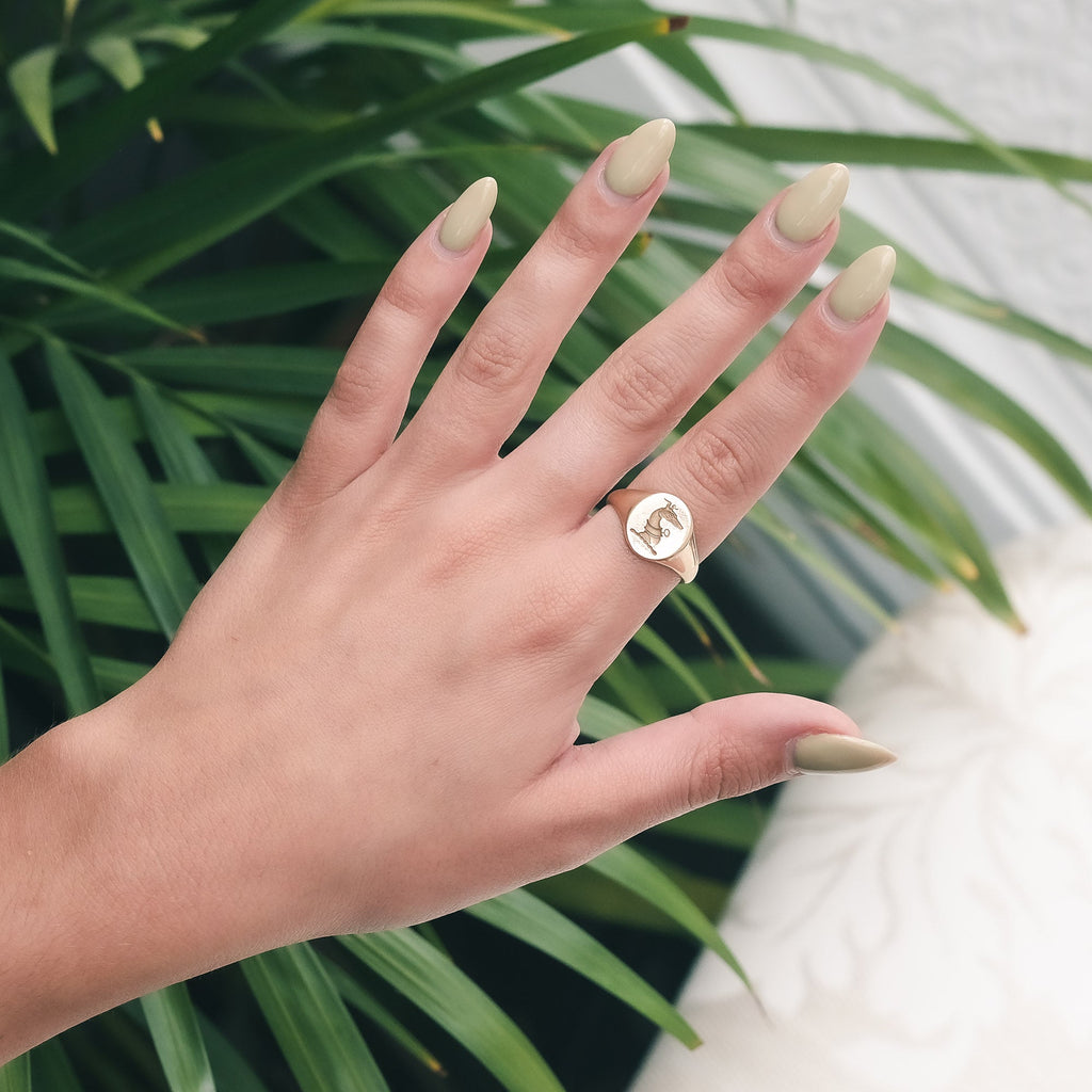 Vintage Greyhound Signet Ring - Lost Owl Jewelry
