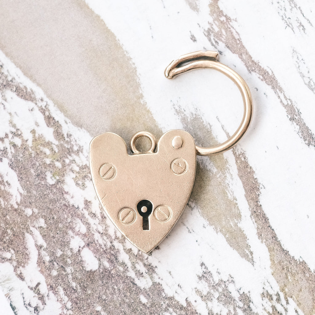 Vintage Heart Padlock - Lost Owl Jewelry
