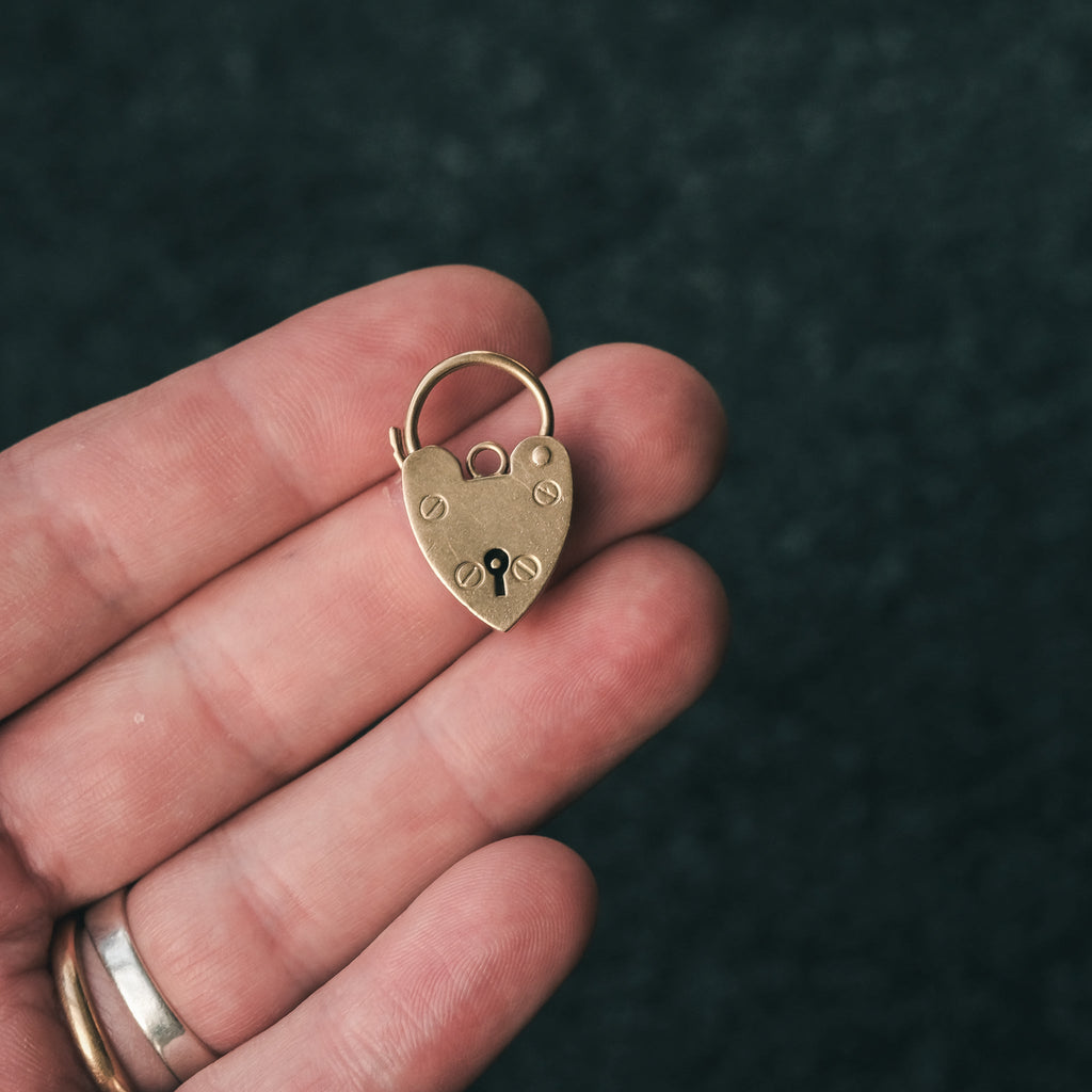 Vintage Heart Padlock - Lost Owl Jewelry