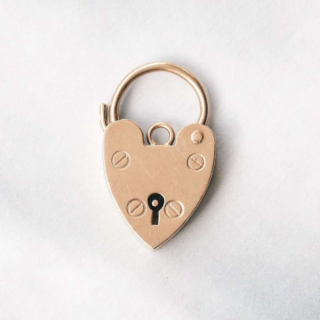 Vintage Heart Padlock - Lost Owl Jewelry