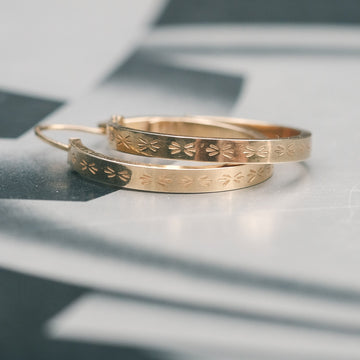 Vintage Italian Hoop Earrings - Lost Owl Jewelry