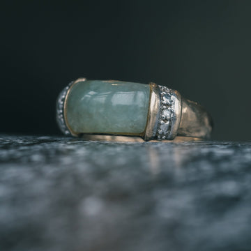 Vintage Jade Ring - Lost Owl Jewelry