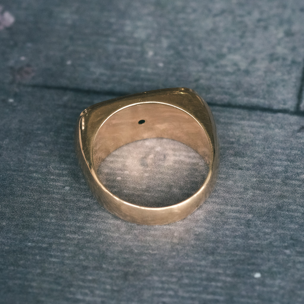 Vintage Jade Saddle Ring - Lost Owl Jewelry