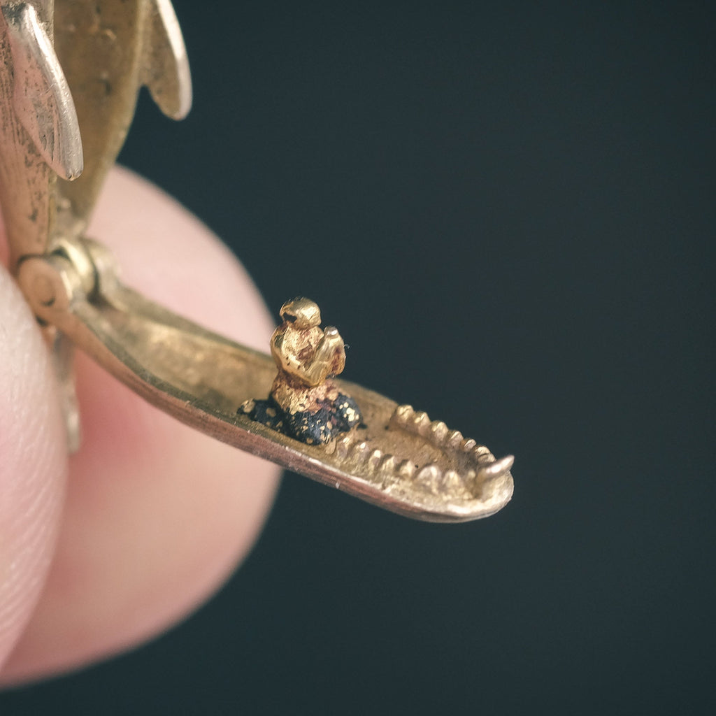 Vintage Jonah & The Whale Charm - Lost Owl Jewelry