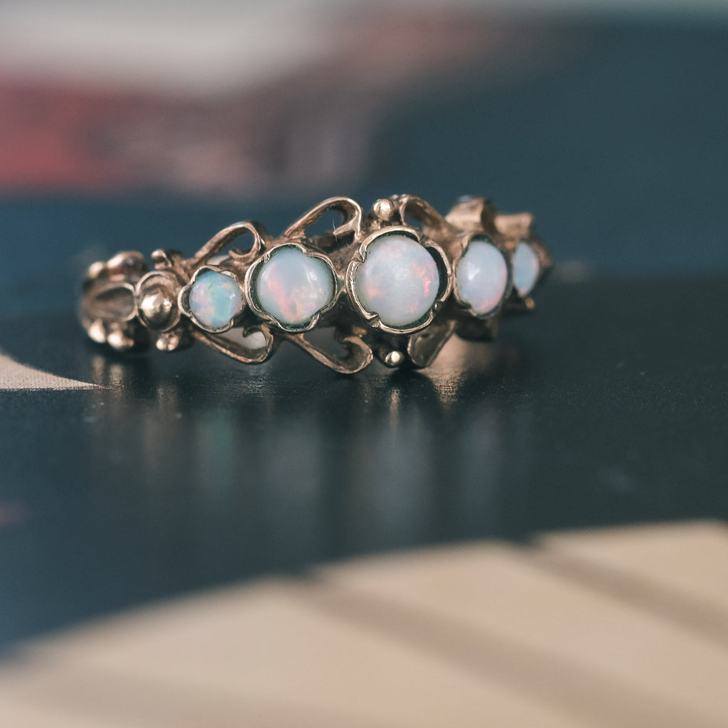 Vintage Opal 5 - Stone Ring - Lost Owl Jewelry
