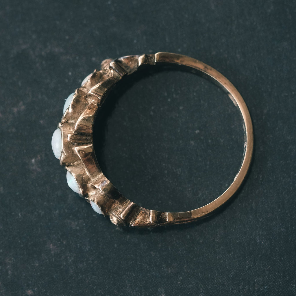 Vintage Opal 5 - Stone Ring - Lost Owl Jewelry