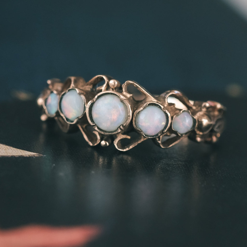 Vintage Opal 5 - Stone Ring - Lost Owl Jewelry