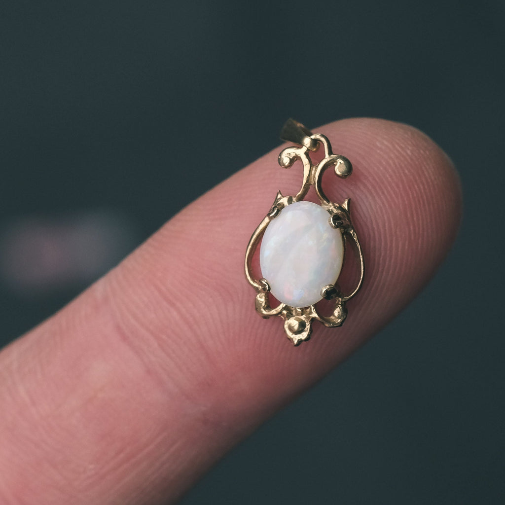 Vintage Opal Pendant - Lost Owl Jewelry