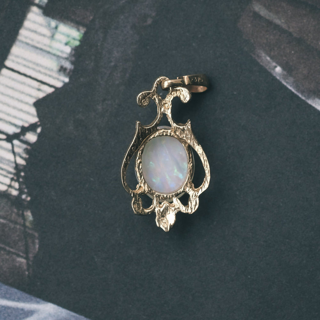 Vintage Opal Pendant - Lost Owl Jewelry