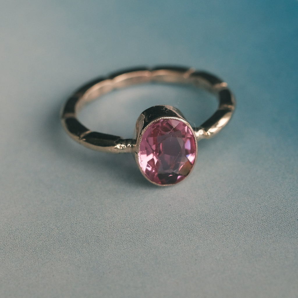 Vintage Pink Garnet Ring – Lost Owl Jewelry