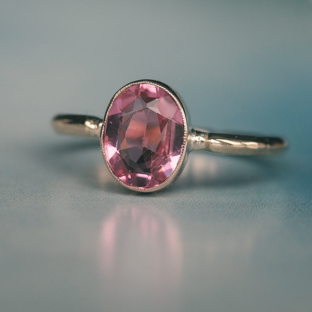 Vintage Pink Garnet Ring – Lost Owl Jewelry