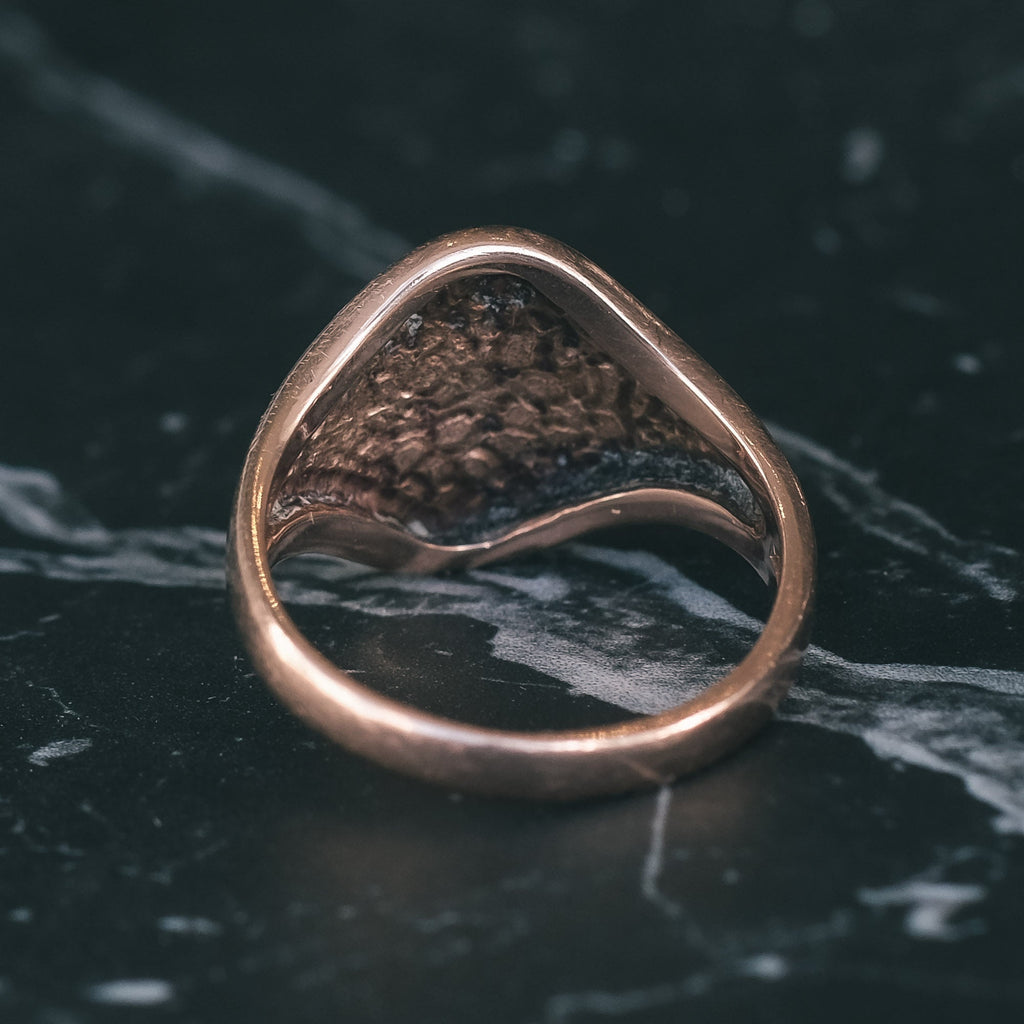 Vintage Rose Gold Signet Ring - Lost Owl Jewelry