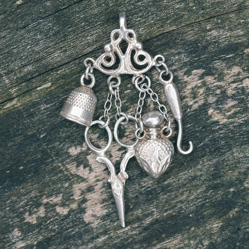 Vintage Silver Seamstress Charms - Lost Owl Jewelry