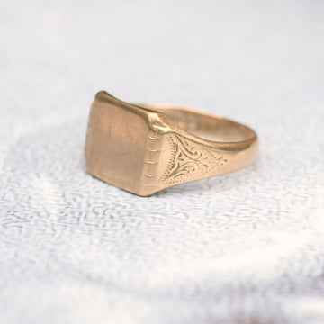 Vintage Square Signet Ring - Lost Owl Jewelry