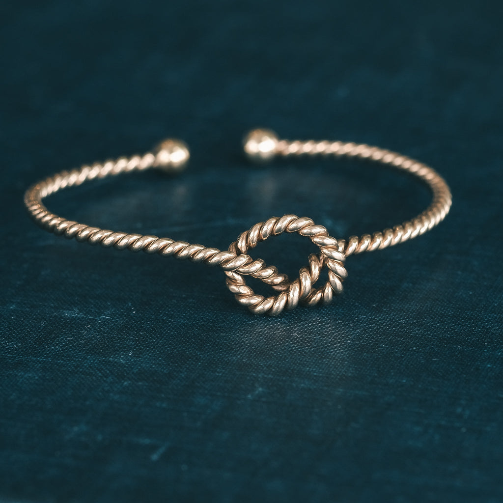 Vintage Twisted Knot Bangle - Lost Owl Jewelry