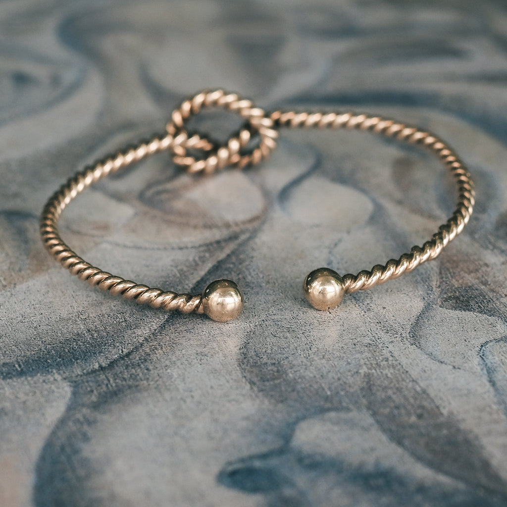 Vintage Twisted Knot Bangle - Lost Owl Jewelry