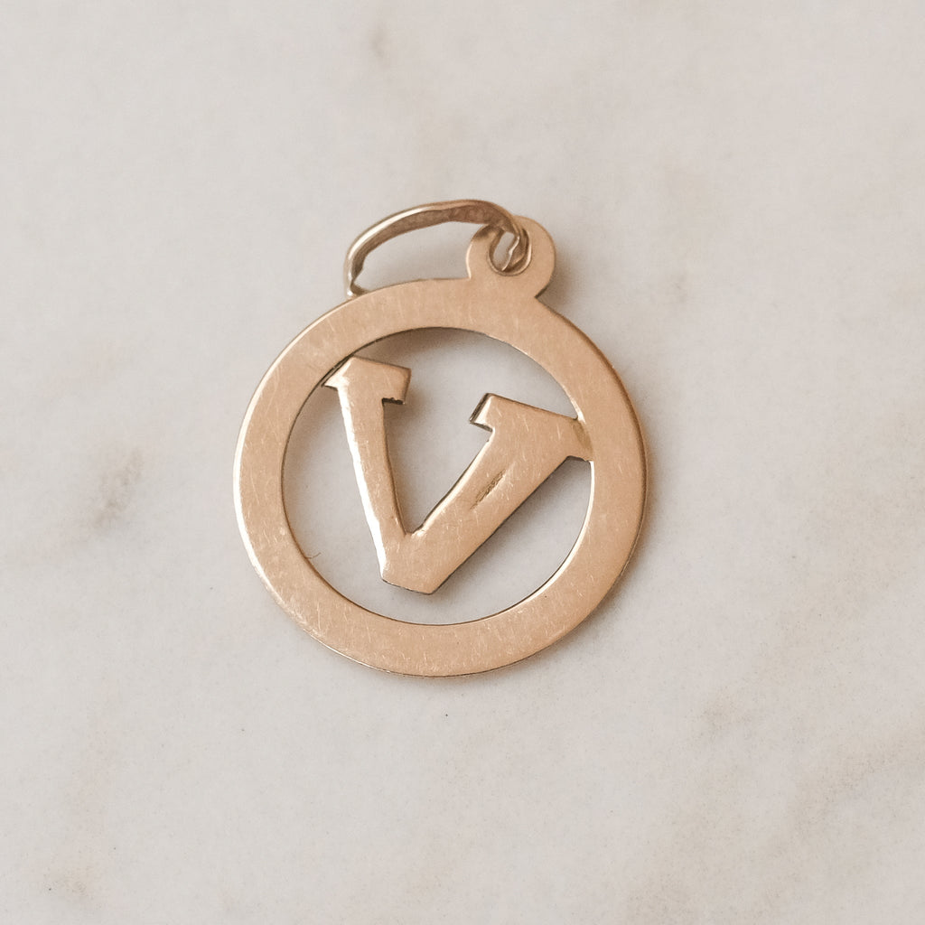 Vintage V Pendant - Lost Owl Jewelry