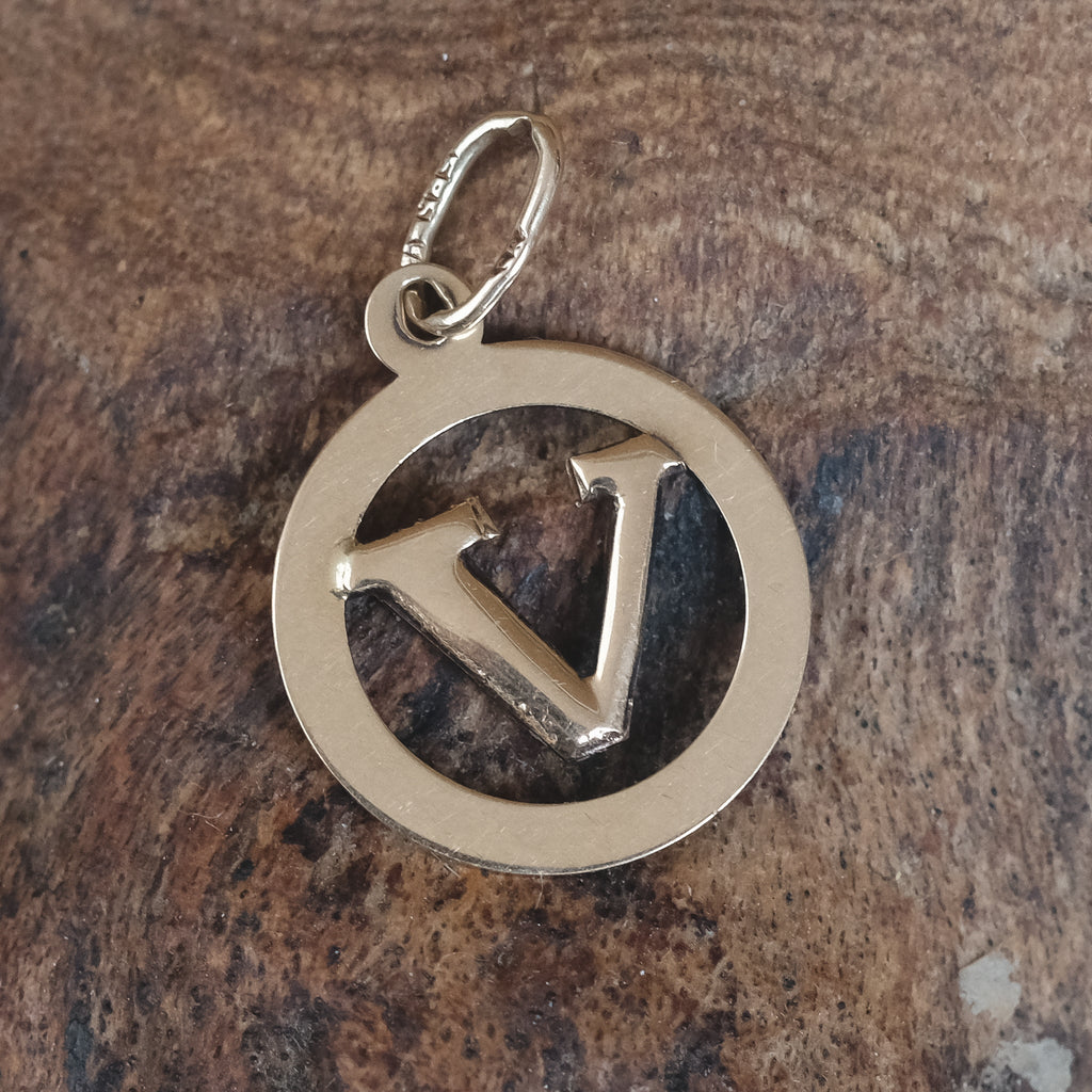 Vintage V Pendant - Lost Owl Jewelry