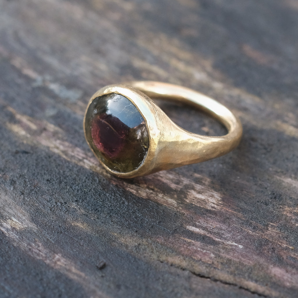 Vintage Watermelon Tourmaline Ring – Lost Owl Jewelry