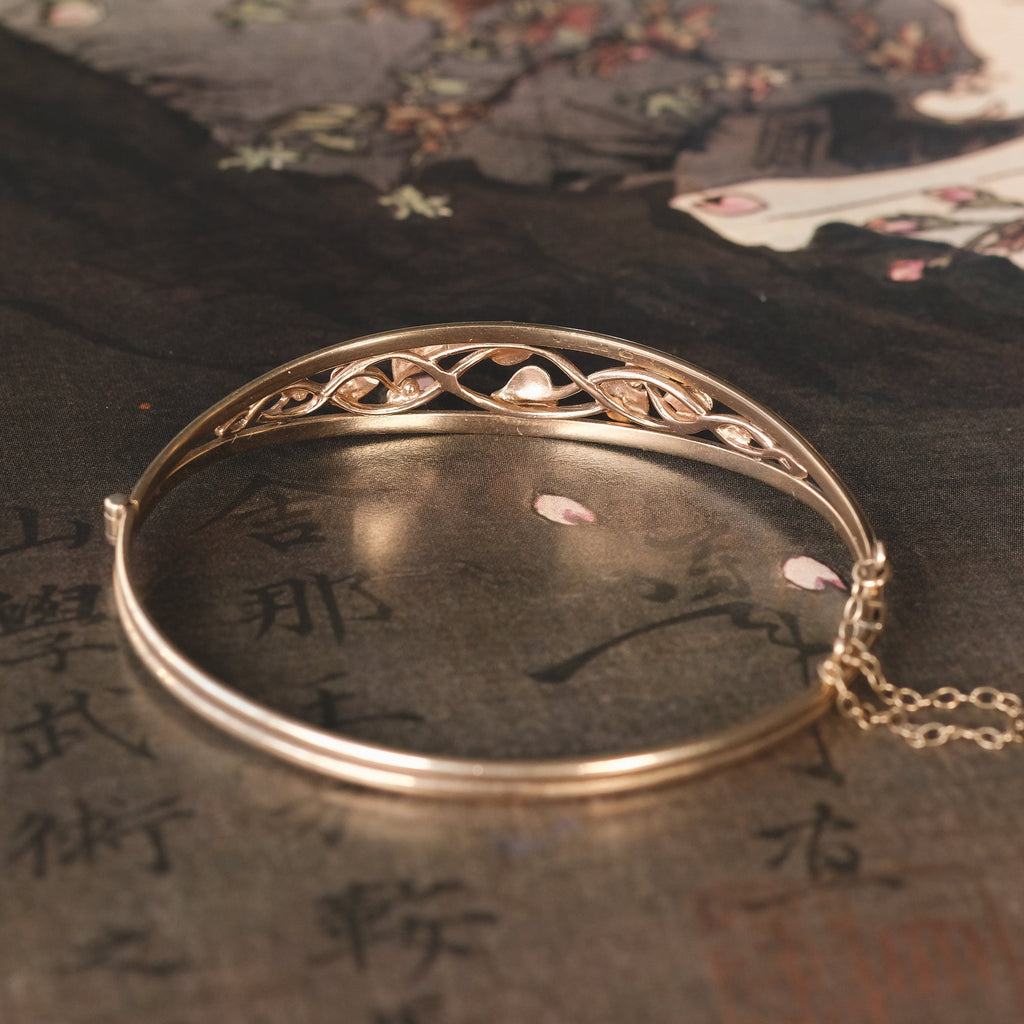 Vintage Welsh Gold Bangle - Lost Owl Jewelry