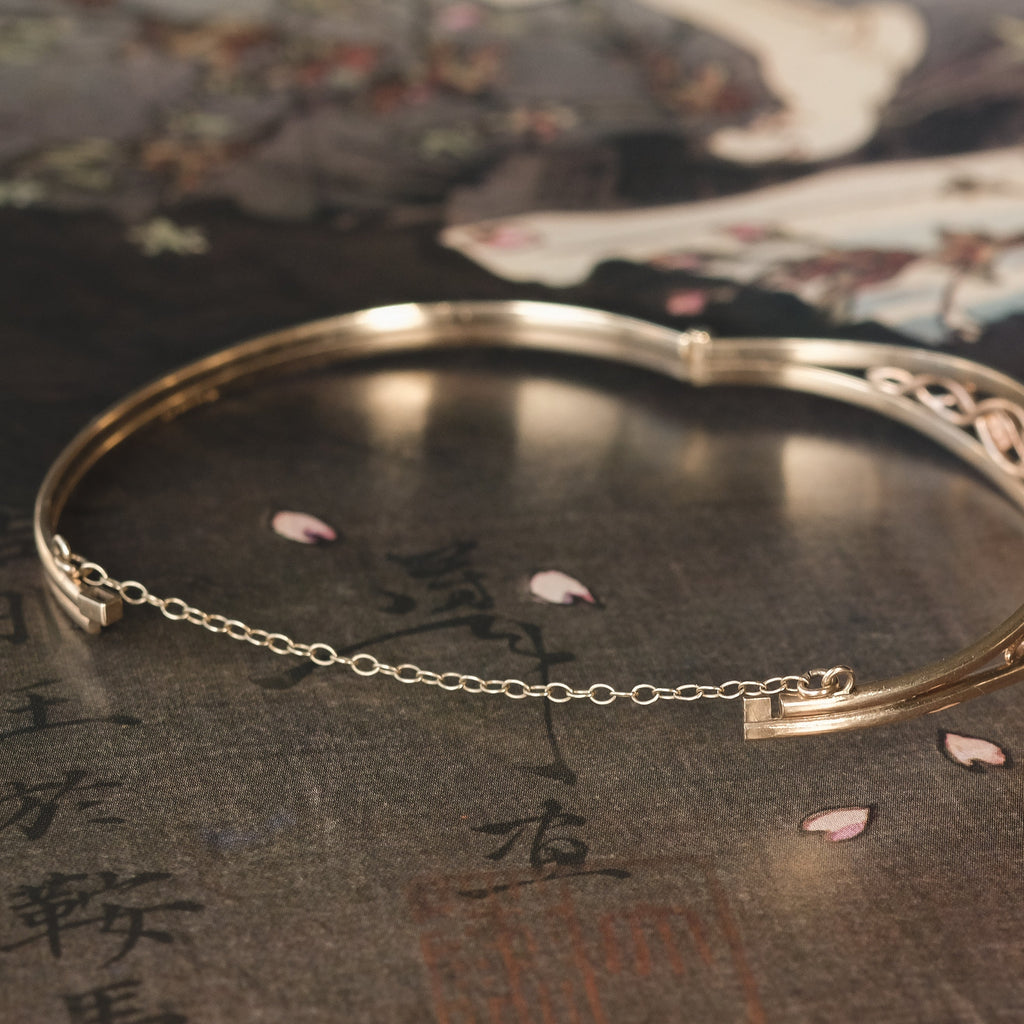 Vintage Welsh Gold Bangle - Lost Owl Jewelry